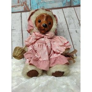 Raikes SARA ANNE Bear Signed & TAG 1987 17002 No Box Has wrist tag/Basket